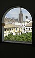 Vista de la Giralda desde el ático del museo, empleada por Amalio García como fuente de inspiración para gran parte de sus obras.