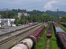 Vías de tren de la estación