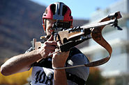 Army World Class Athlete Program Olympic biathlete Jeremy Teela practicin.