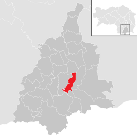 Poloha obce Wagna v okrese Leibnitz (klikacia mapa)