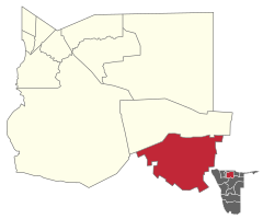 Kaart van Tsumeb in Namibië