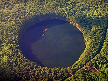 El cráter del lago Lalolao (lac Lalolao), Isla de Wallis