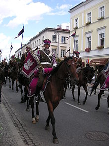 "Representative Cavalry Squadron of Polish Army" on military parade in Warsaw commemorating the Feast of the Polish Army 2006 Warsaw Cavalry parade 2.JPG