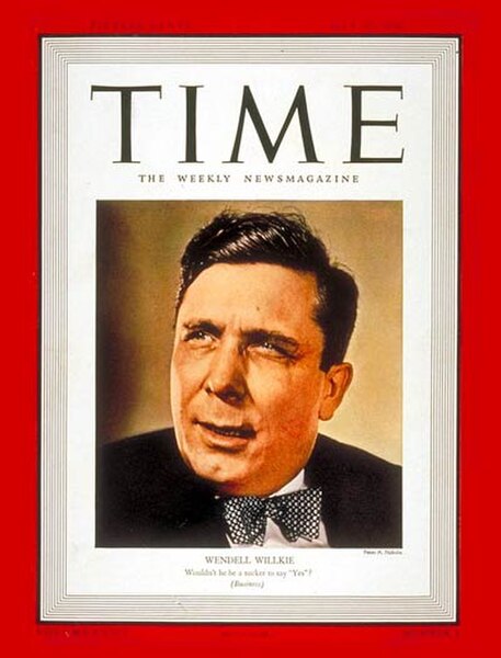 Willkie on the cover of Time magazine, July 31, 1939