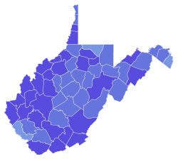 West Virginia U.S. Senate Democratic primary, 2018.svg