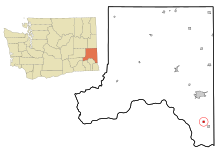 Whitman County Washington Incorporated e Aree non incorporate Colton Highlighted.svg