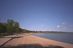 Strand vid Winnipegsjön, augusti 1994.