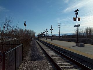 <span class="mw-page-title-main">Woods Cross station</span> Commuter rail station in Woods Cross, Utah, United States