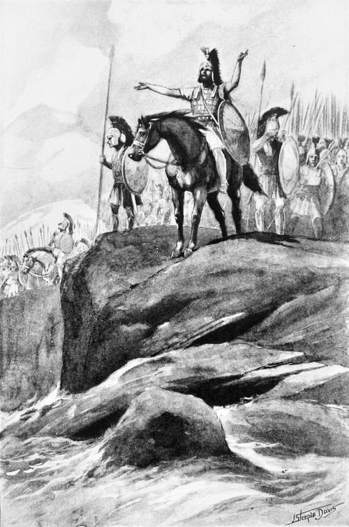 Xenophon and the Ten Thousand hail the sea, 19th-century illustration