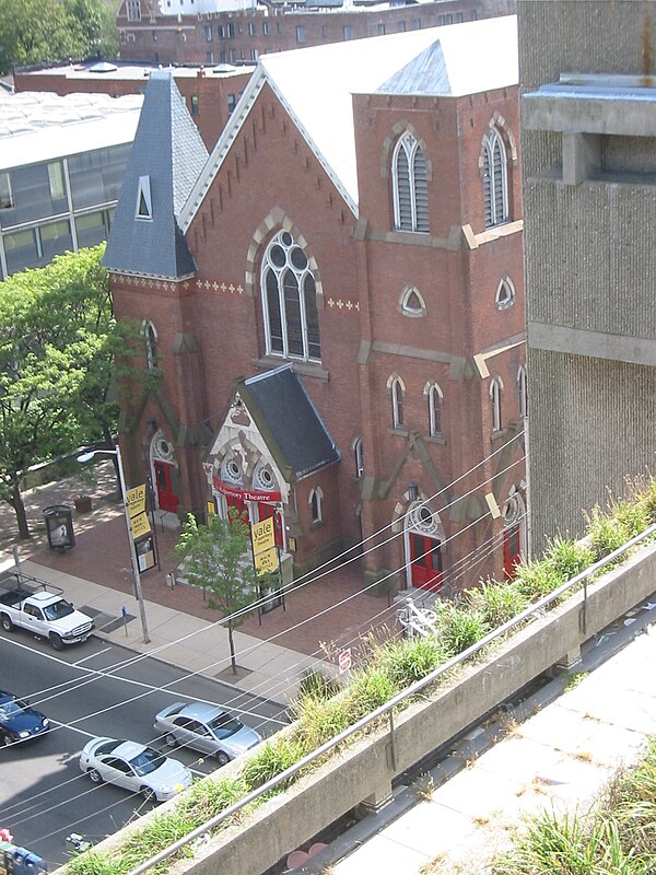 The Yale Repertory Theatre, viewed from the Architecture Dept.