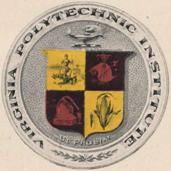 Virginia Polytechnic Institute logo in the 1899 yearbook