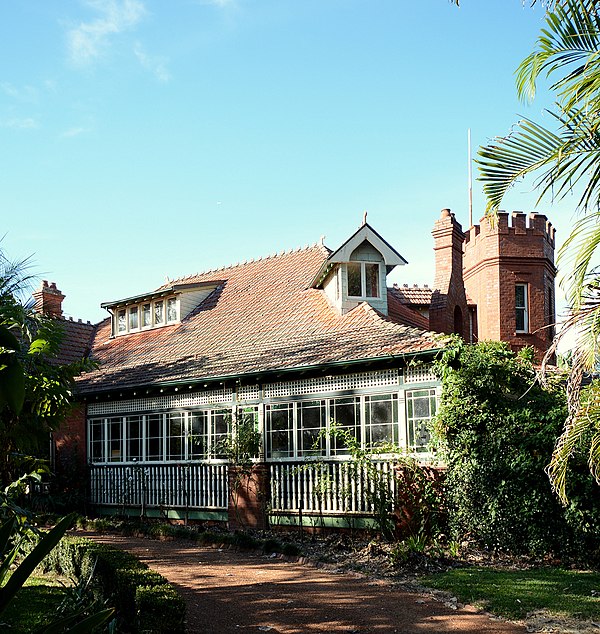 Federation house with tower and battlements