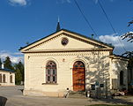 Čeština: Kaple sv. Otýlie na hřbitově sv. Otýlie v Českých Budějovicích. English: Chapel of Saint Odile in the municipal cemetery, České Budějovice, South Bohemian Region, Czech Republic