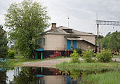 Čeština: Yaniv, Oblast atomové elektrárny Černobyl, Ukrajina English: Yaniv train station, Chernobyl nuclear power plant area, Ukraine