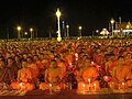 Cambodia. Meditating at king Norodom Sihanouks funeral.