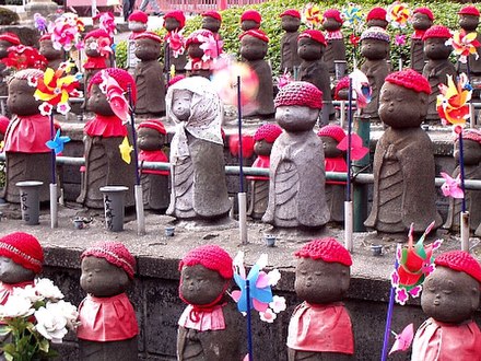 In Japan, statues of Jizō, a Buddhist patron deity of children, memorialise stillborn babies