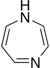 Structural formula of 1,4-diazepine 1,4-diazepine.png