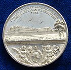 1851 De Crystal Palace-medaille op de Wereldtentoonstelling in Londen door Allen & Moore, voorzijde.