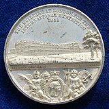 1851 medal The Crystal Palace in London by Allen & Moore, obverse
