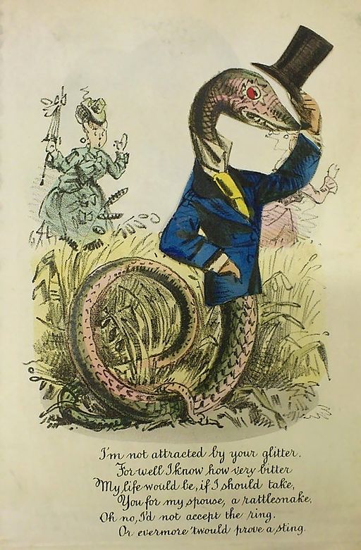 1870s vinegar valentine snake proposal declined