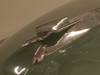 The chrome hood ornament was introduced early in the '48 model year.[34]