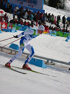 Jeux Olympiques d'hiver 2010 Gasper Berlot en combiné nordique LH10km.jpg