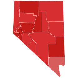 Nevada Governor Election Results by County, 2014.svg