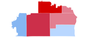 2018 Wisconsin's 1st congressional district election results by county.svg