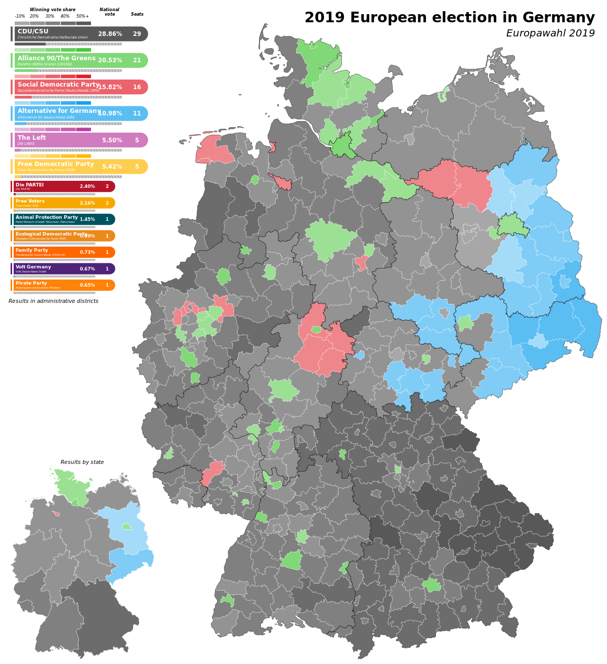 2019 European election in Germany - Results.svg