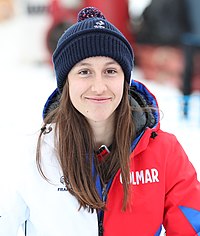 Caitlin McFarlane beim Super-G-Wettbewerb