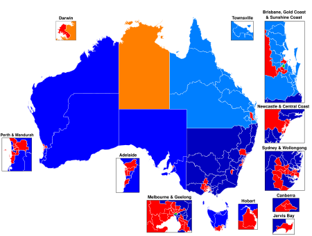 2022 Australian Senate election - results by electorate.svg