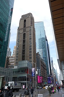 Seen from the base of the Bank of America Tower, looking west 42nd St 6th Av td 21 - Bush Tower.jpg