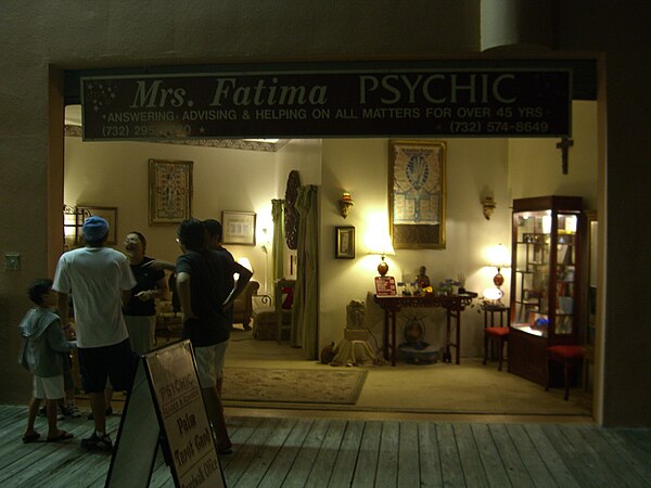 A fortune-telling storefront on the boardwalk in Point Pleasant Beach, New Jersey