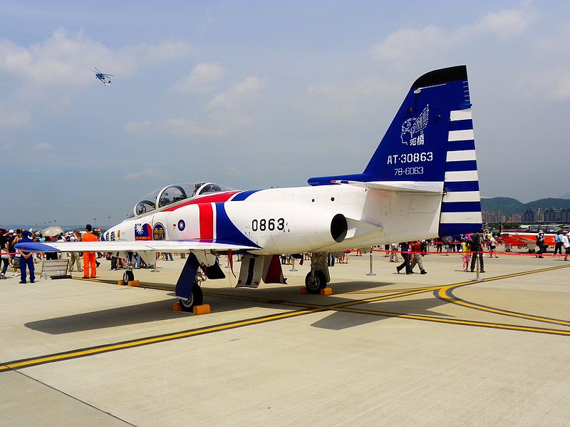 File:AT-3 of Thunder Tiger Aerobatics Team Quarter view in Songshan Air Force Base.jpg