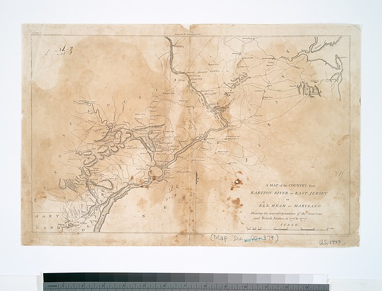 File:A map of the country from Rariton River in East Jersey to Elk Head in Maryland - shewing the several operations of the American and British armies, in 1776 & 1777 (NYPL b15128975-483706).jpg