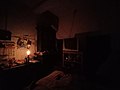 A room during load shedding at night in West Bengal, India.jpg