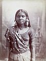 A young Indian woman in Bombay, circa 1865. (Photo by Hulton Archive/Getty Images)