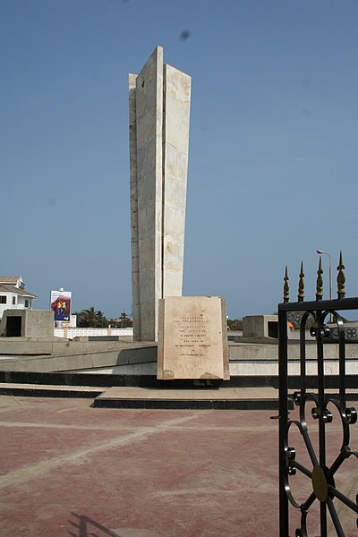 Monument of dead soldiers during the 1948 Accra riots