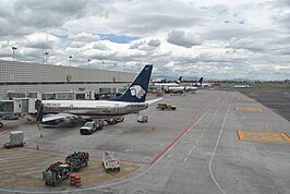 De internationale luchthaven van Mexico-Stad in de gemeente Venustiano Carranza