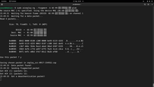 Execution of a fragmentation attack against WEP with aireplay-ng. Aireplay-ng Fragmentation Attack Demo.png