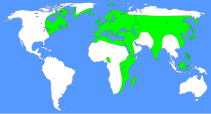 Alchemilla - range map, according to Gehrke et al. (2008)