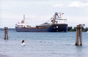 Canadian freighter Algorail downbound in the St. Clair River