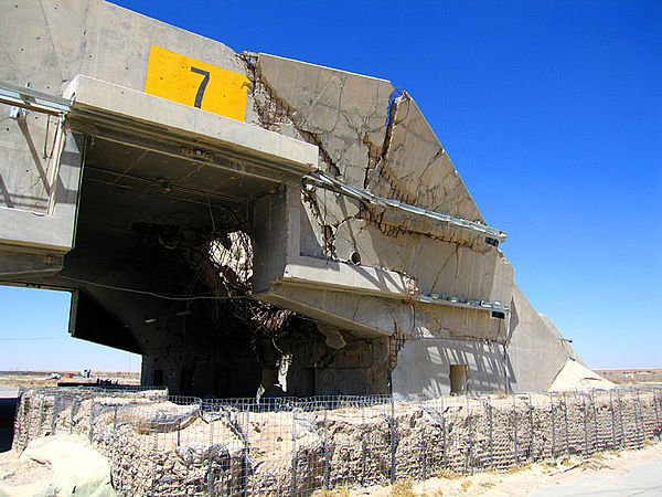 An example of bunker busters at work at Ali Al Salem Air Base, Kuwait