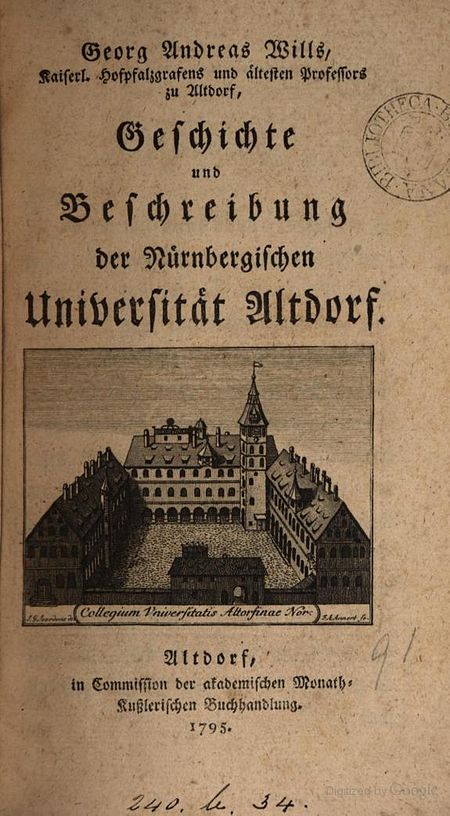 Altdorf University 1795