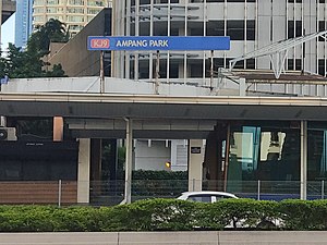 Ampang Park LRT Station south entrance structure (211031) (cropped).jpg