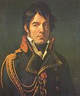 Porträtt av baron Larrey, chefskirurg för Napoleonska armén.