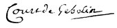 signature d'Antoine Court de Gébelin