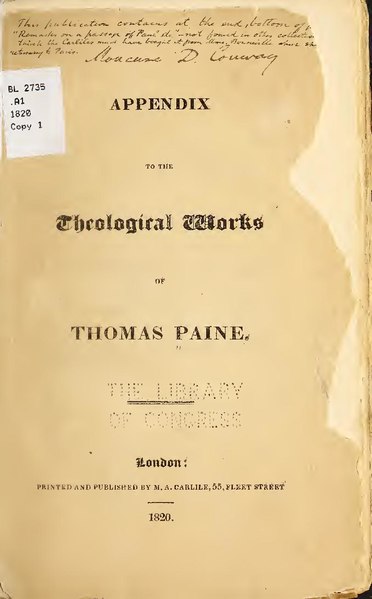 File:Appendix to the Theological works of Thomas Paine (IA appendixtotheolo00pain 0).pdf