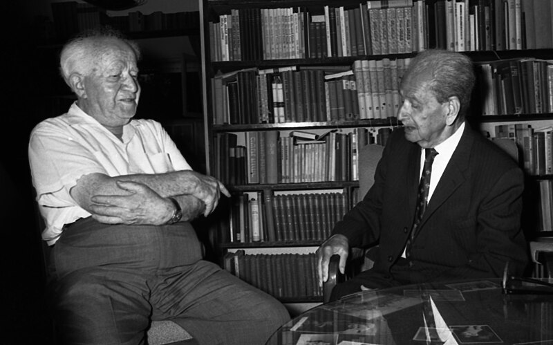 File:Arab writer Ibrahim El Kabir met with David Ben Gurion at his home in Tel Aviv (FL50351957).jpg