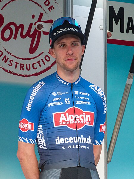 File:Axel Laurance Etoile de Bessèges 2024 stage 3 podium.jpg